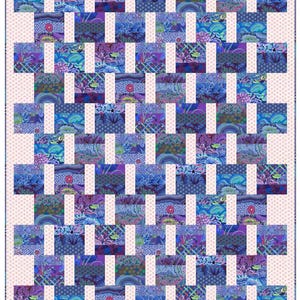 Wharf Street Quilt Kit - Royal - Kaffe Fassett Collective Fabrics