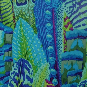 FEATHERS Green PJ55  Philip Jacobs - Kaffe Fassett Collectives - Sold in 1/2 yd increments - Multiple units cut as one length