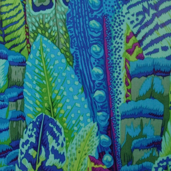 FEATHERS Green PJ55  Philip Jacobs - Kaffe Fassett Collectives - Sold in 1/2 yd increments - Multiple units cut as one length