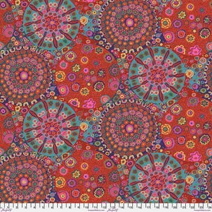 MILLEFIORE GP92 in RED   Kaffe Fassett Collective by the 1/2 yard - multiples cut as one length