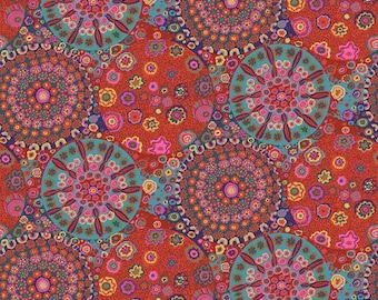 MILLEFIORE GP92 in RED   Kaffe Fassett Collective by the 1/2 yard - multiples cut as one length