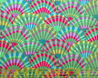 PAPER FANS GREEN pwgp143.green  Kaffe Fassett  - Sold in 1/2 yd increments - Multiple units cut as one length