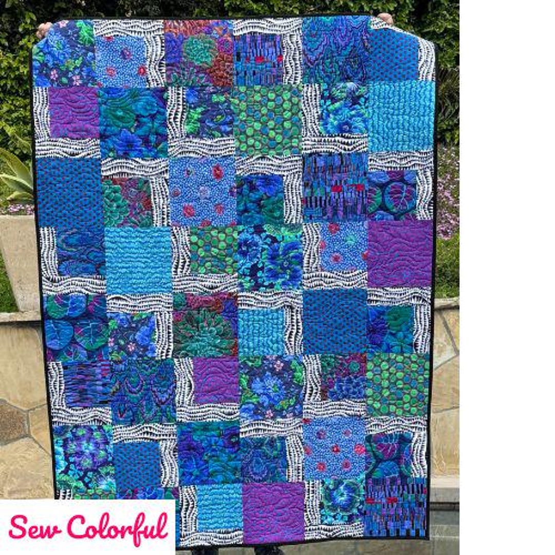 San Julian Quilt Kit - Coastal Blues Edition - All Kaffe Fassett ...
