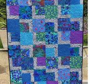 San Julian Quilt Kit - Coastal Blues Edition - All Kaffe Fassett Collective Fabrics