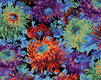 SHAGGY BLACK PJ072   Philip Jacobs for Kaffe Fassett Collective - Sold in 1/2 yd increments - Multiple units cut as one length