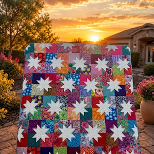 Star Pop Quilt Kit - 60" x 75" - with Kaffe Fassett fabrics