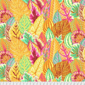 COLEUS YELLOW PWPJ030 Philip Jacobs Kaffe Fassett Collective - Sold in 1/2 yd increments - Multiple units cut as one length