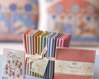 Poppy Seed Charm Pack - Tilda Fabrics - 5" - 30pcs