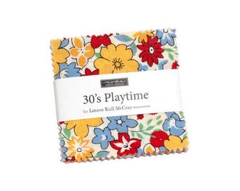 2.5" - 42pcs- 30's Playtime 2025 MINI CHARM PACK- by Linzee McCray for Moda - 23370MC