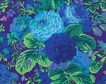 GRADI FLORAL PURPLE pwpj053  Philip Jacobs for Kaffe Fassett Collective  - Sold in 1/2 yd increments - Multiple units cut as one length