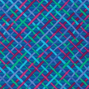 MAD PLAID COBALT Blue BM053 Brandon Mably for Kaffe Fassett Collective - Sold in 1/2 yd increments - Multiple units cut as one length
