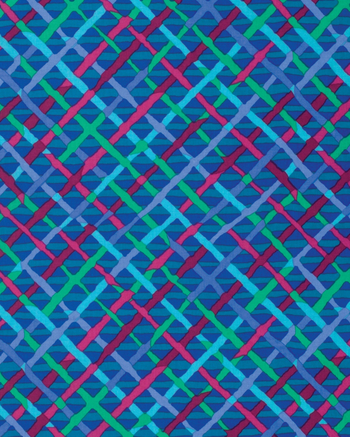MAD PLAID COBALT Blue BM053 Brandon Mably for Kaffe Fassett Collectiv…