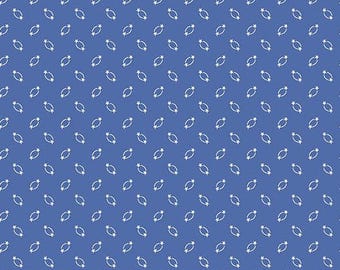 AMERICANA by Andover Fabrics - Circle Star Blue A-10187-B