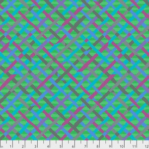 MAD PLAID Green PWBM037 Brandon Mably - Kaffe Fassett - Sold in 1/2 yd increments - Multiple units cut as one length