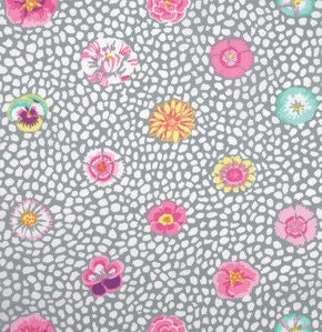 GUINEA FLOWER Grey Kaffe Fassett - Sold in 1/2 yd increments - Multip…