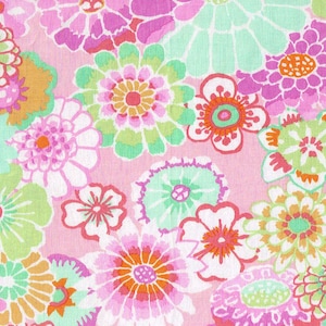 ASIAN CIRCLES  Pink GP89 Kaffe Fassett   - Sold in 1/2 yd increments  - Multiple units cut as one length