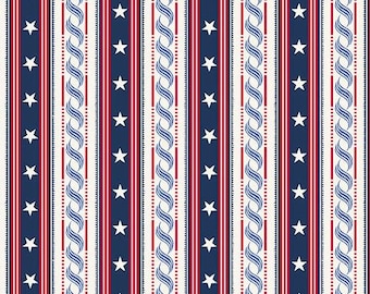 AMERICANA by Andover Fabrics - Stripe Blue A-10183-B