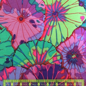LOTUS LEAF  Purple GP29   Kaffe Fassett  - Sold in 1/2 yd increments - Multiples units cut as one length