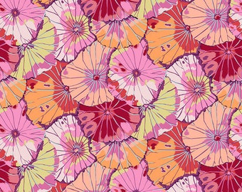 LOTUS LEAF RED gp29  Kaffe Fassett - Sold in 1/2 yd increments - Multiple units cut as one length