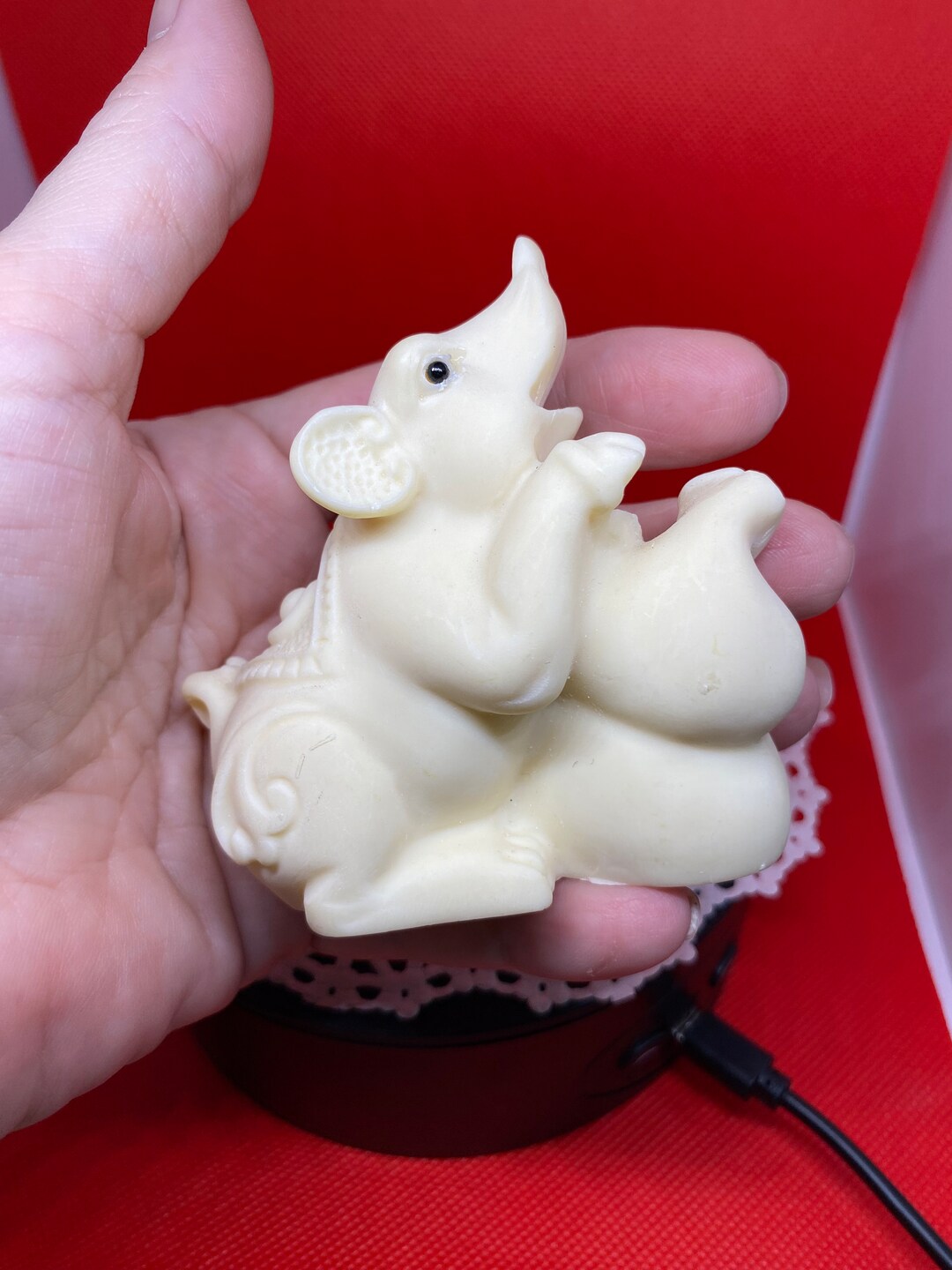 Ivory Fruit Mouse Carving Made From Seed of a Palm Tree Etsy