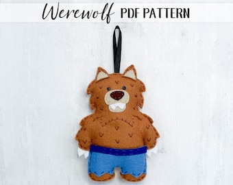 Felt Werewolf Sewing Pattern: DIY Decoration (PDF Pattern)