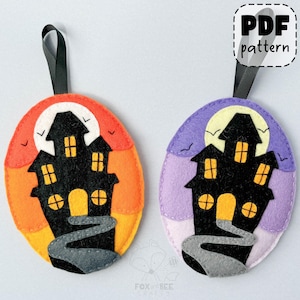 PDF Pattern for Spooky House, felt sewing pattern, full instructions, templates - PATTERN ONLY - Instant download, digital download