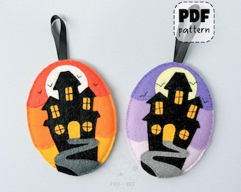 Felt Spooky House Sewing Pattern: DIY Halloween Decoration (PDF Pattern)