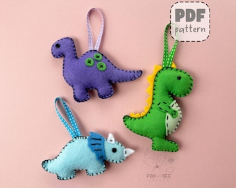 Jesustree Kit Couture Enfant Dinosaure - 14 Pièces En Feutre - Loisirs Créatifs 6 Ans Et +
