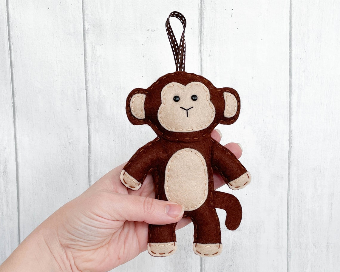 PDF Pattern for Milo Monkey, Felt Sewing Pattern, Full Instructions ...