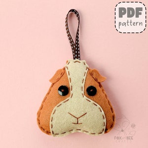 PDF Pattern for Ginny Guinea Pig, felt sewing pattern, full instructions, templates - PATTERN ONLY - Instant download, digital download