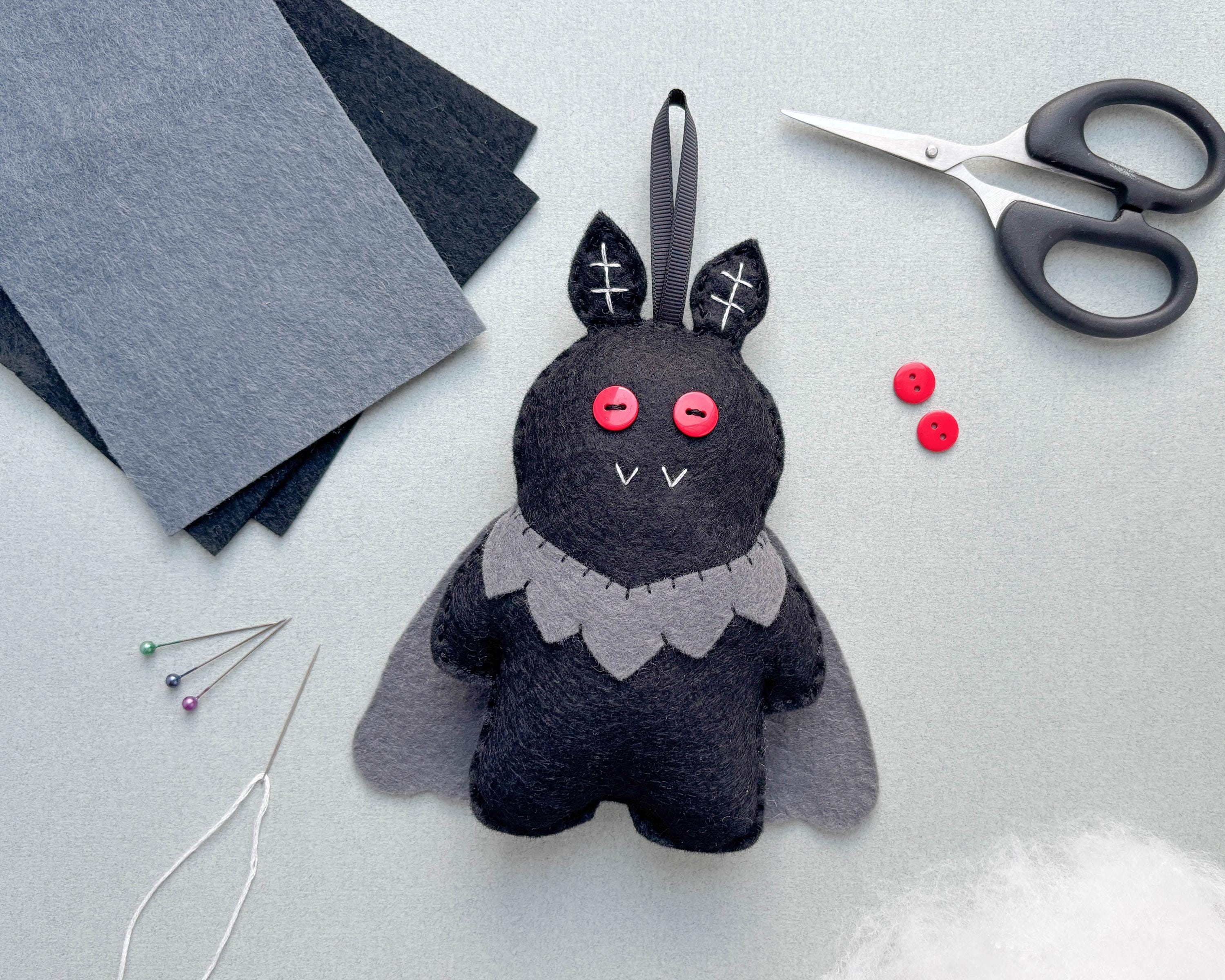 Mothman Felt Sewing Kit: DIY Cryptid Craft, Spooky Halloween Decor