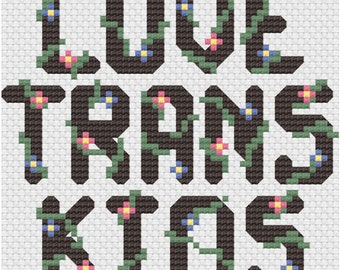 Liefde Trans Kids Cross Stitch patroon PDF