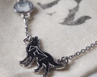 LUPUS WOLF Constellation Necklace MOON wolf - Lupus Necklace lupus constellation wolf necklace moon necklace Christmas gift wolf gift