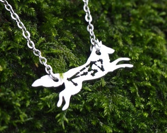 WOLF CONSTELLATION Necklace - LUPUS necklace wolf necklace stainless steel necklace eco friendly necklace astrology necklace wolf gift