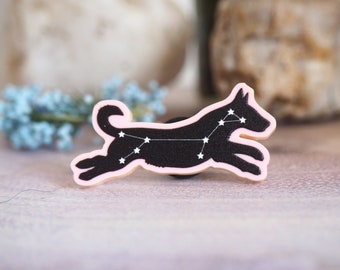 Dog Constellation acrylic pin - dog pin Jack Russell Terrier pin dog gift fox gift constellation pin fox badge acrylic badge Canis Major Dog