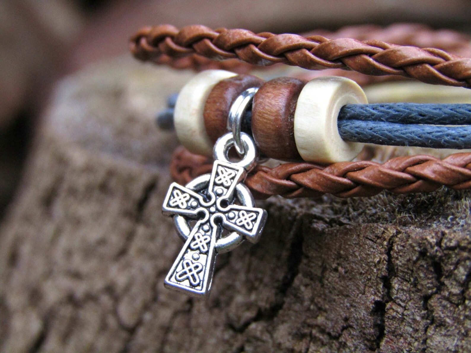 Celtic Cross Bracelet Celtic Bracelet Tribal Bracelet Irish Etsy