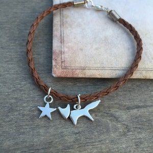 Cute FOX Bracelet - Nature bracelet - cord bracelet - Woodland jewellery - minimalist bracelet - against fox hunting mothers day gift