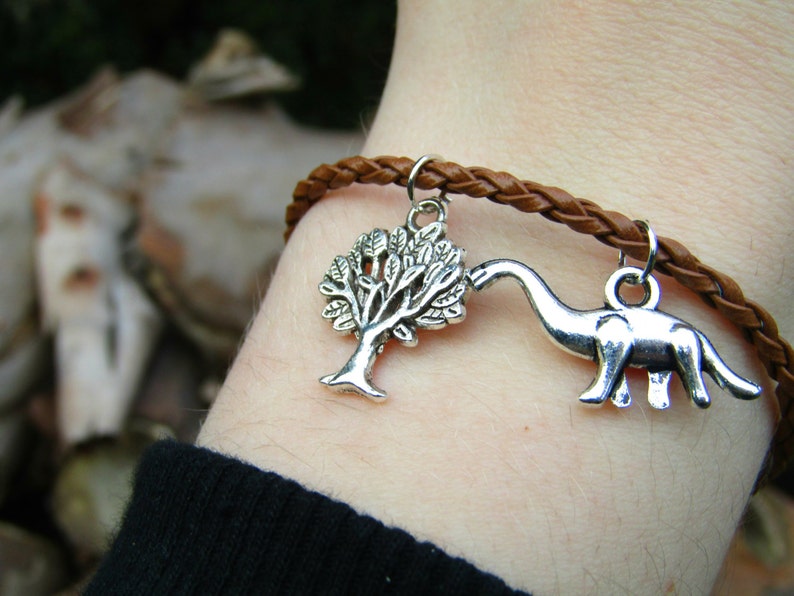 DINOSAUR bracelet BRONTOSAURUS BRACELET Vegetarian bracelet Etsy