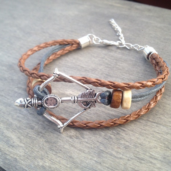 Bohemian Bracelet - CrossBow Bracelet  - Boho bracelet - tribal bracelet - surf bracelet