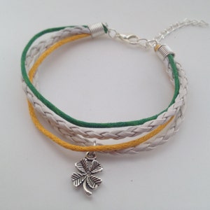 Good Luck bracelet - Ireland bracelet clover bracelet Bohemian Bracelet - Celtic bracelet - irish bracelet - boho bracelet