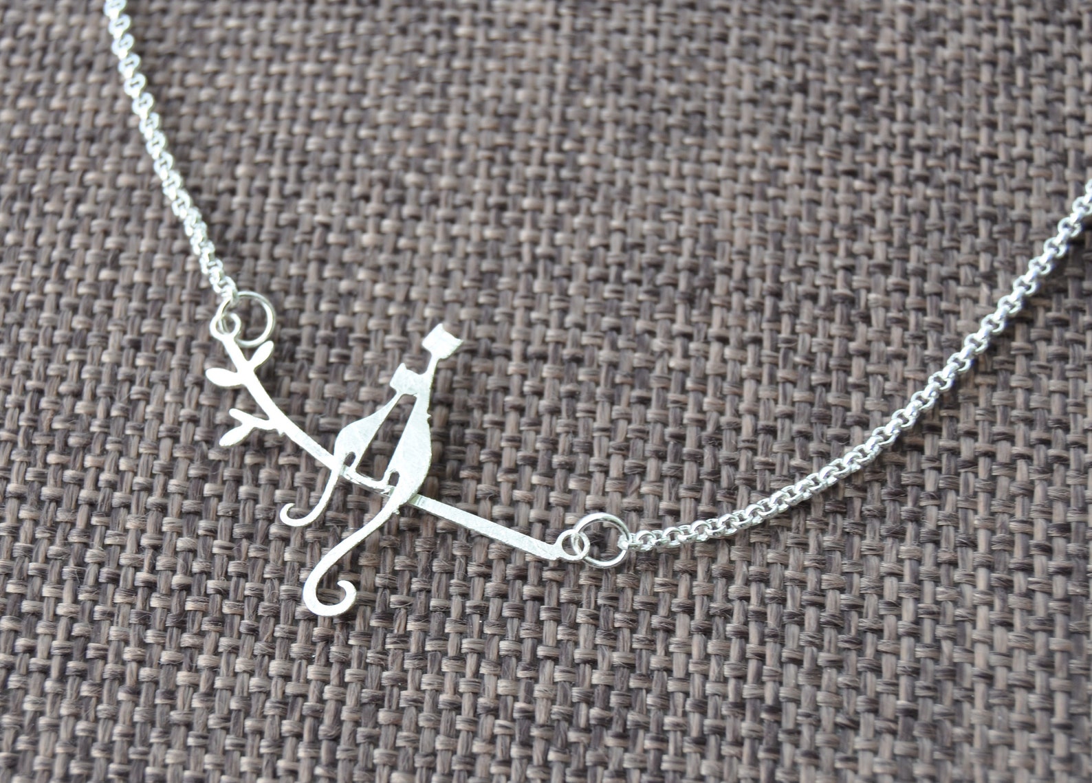 Chain and pendant / scratch gold plated Etsy