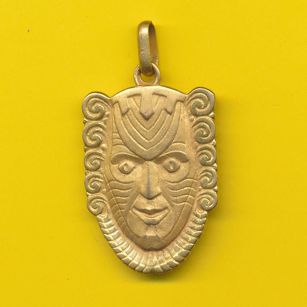 Médaille Pendentif Ethnique Signée M. BUFFET - Style Artisanal, Occasion Bon état