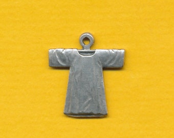 Antique silvered charm religious medal pendant the Holy Tunic Relics Seamless robe of Jesus in Trier 1959 (ref 2669)