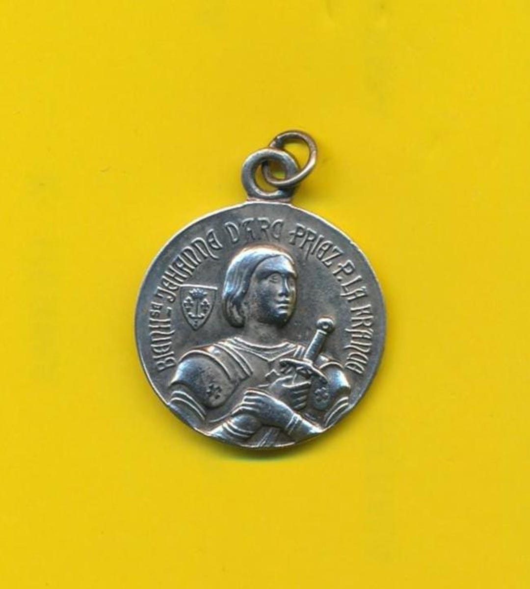 Vintage Silver Plated Sainte Jeanne D'arc - St Joan of Arc - St