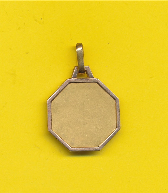 Collier personnalisé Croix et médaille Colombe en Plaqué Or