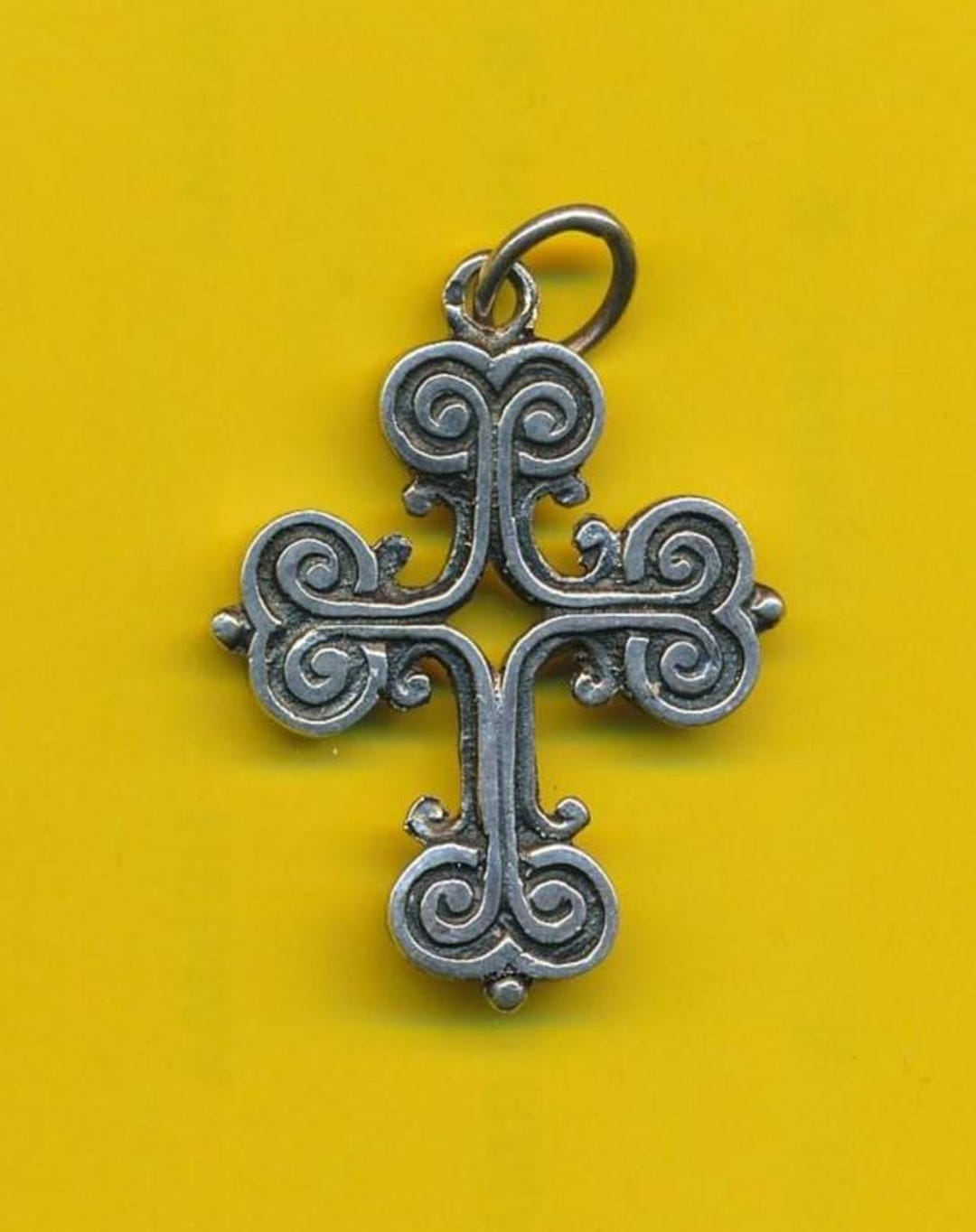 Silver Basque Vintage Sterling Silver Charm Religious Cross Pendant - Basque Cross ...