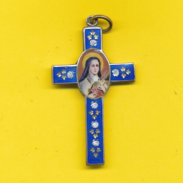 Pendentif Ancien Sainte Thérèse De Lisieux - Bijou Vintage Chrétien - Occasion