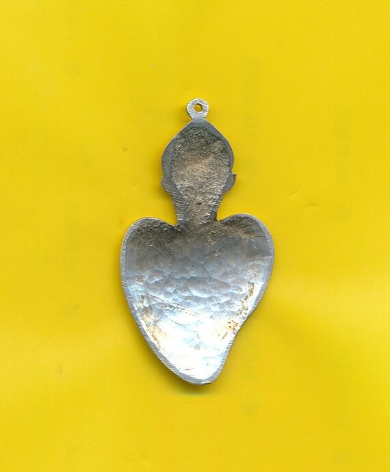 Médaille Religieuse Ancienne N.D. Du Port Et Cœur De Jésus - Métal Argenté