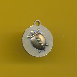 BronzeMedaillon Anhänger einer stilisierten Schildkröte WWF limitierte Auflage (ref 3494)