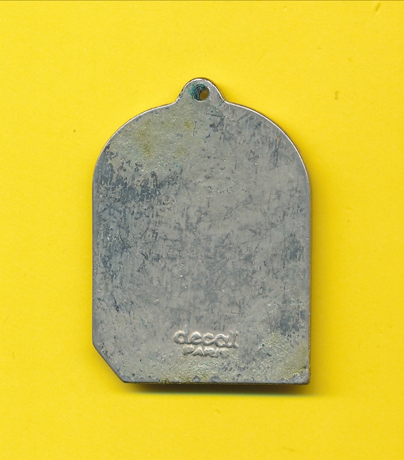 Médaille Saint Christophe Ancienne - Rectangulaire Métal Argenté - France